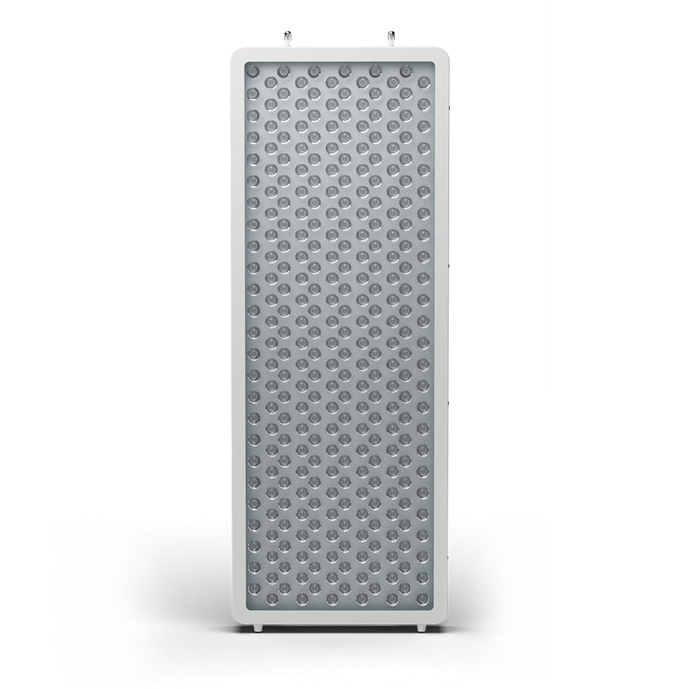 Bestqool Pro300 panel front view, unlit, showing the full diode array and white housing