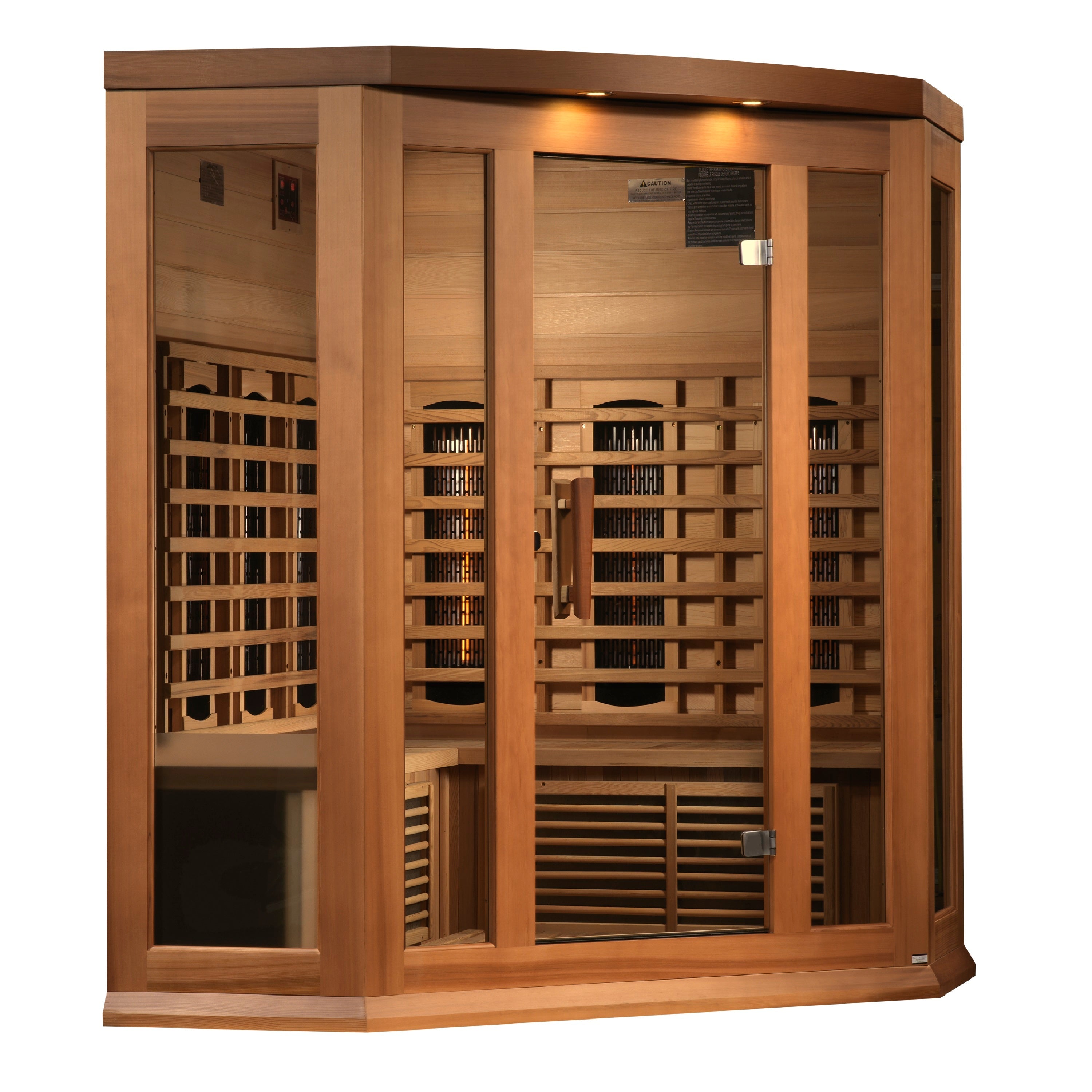 Maxxus 3 Person Corner Full Spectrum Sauna MX-M356-01-FS Red Cedar