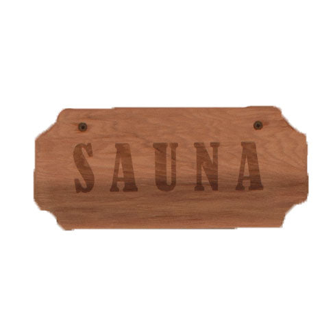 Cedar sauna sign