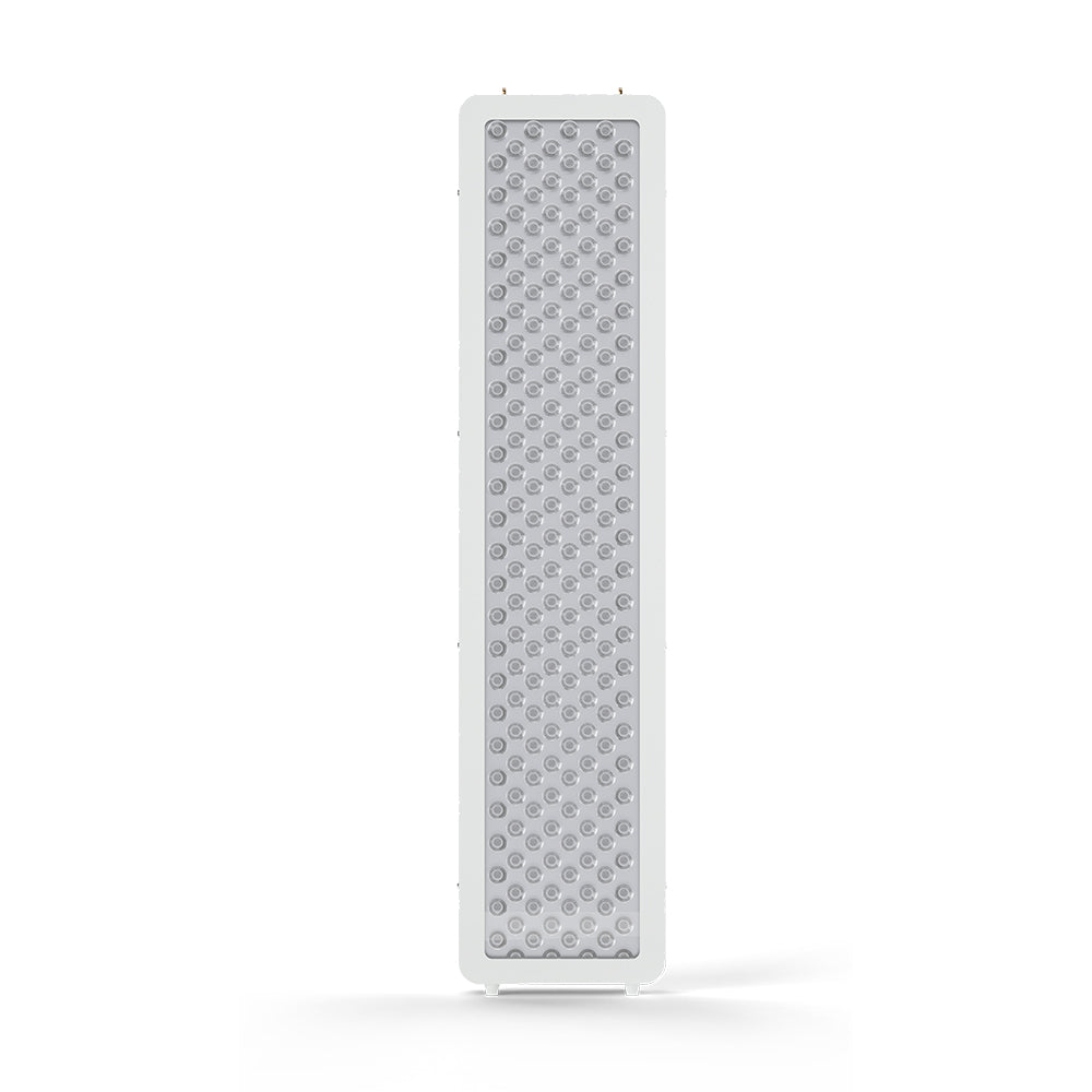 Bestqool Pro200 panel front view, unlit, showing the narrow 8.4 inch diode array