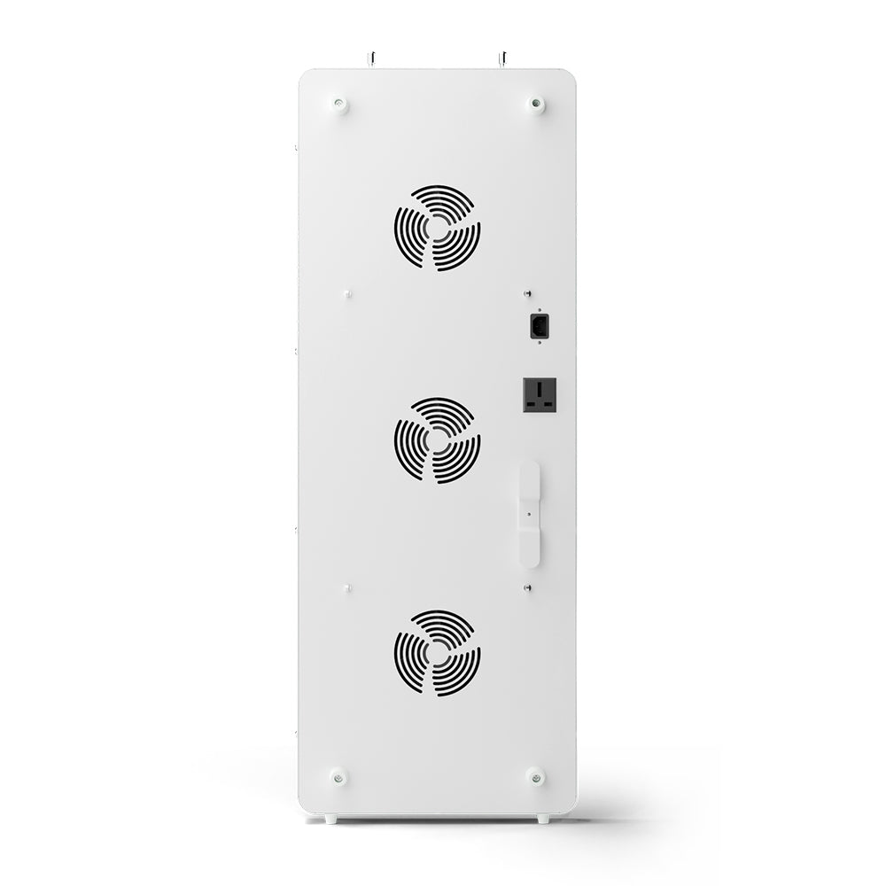 Bestqool Pro300 rear view showing the three cooling fans and power inlet
