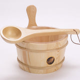 LeisureCraft Wooden Sauna Bucket & Ladle
