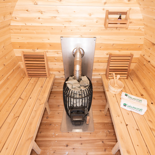 LeisureCraft CT Elation Sauna interior benching