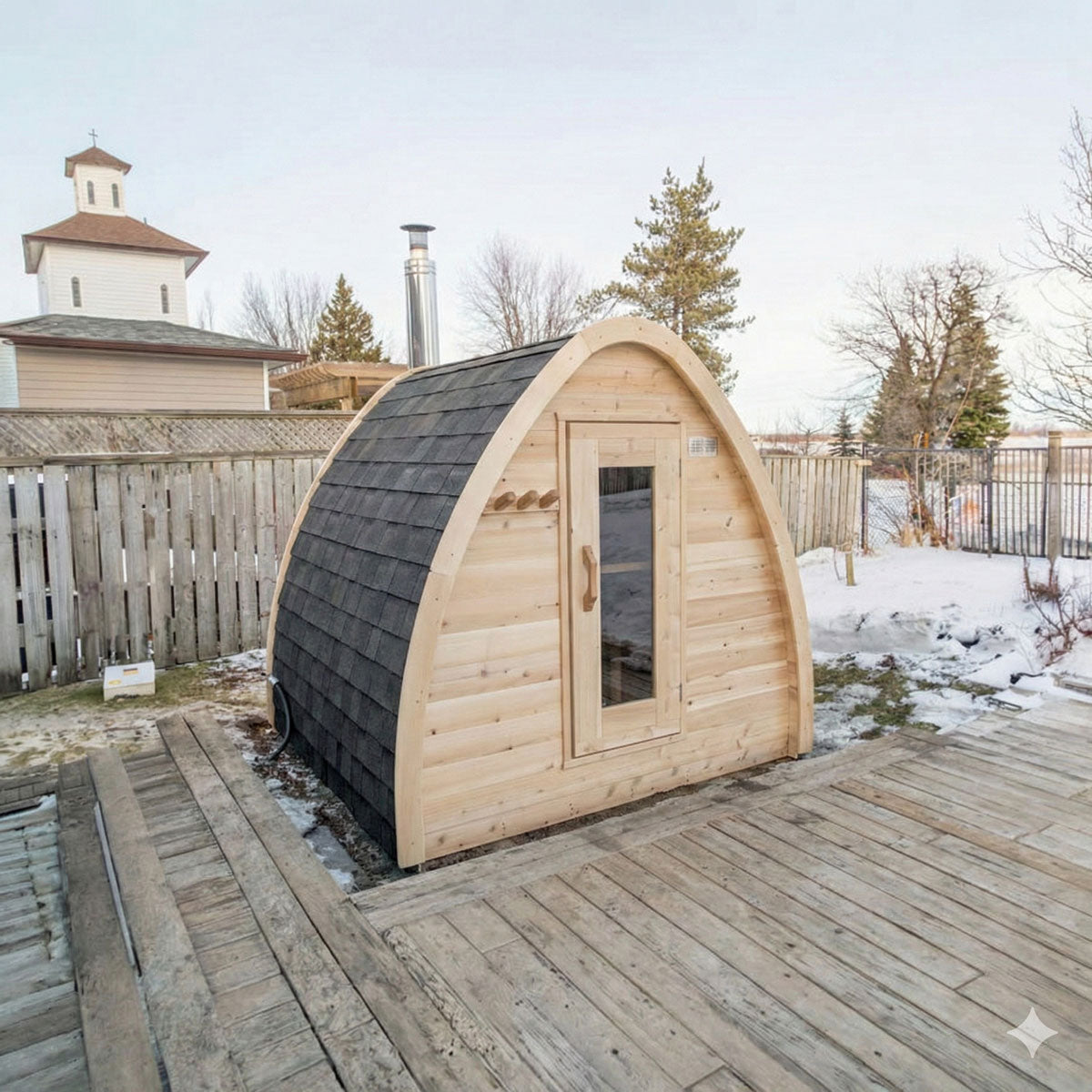 LeisureCraft CT MiniPOD Sauna, Eastern White Cedar
