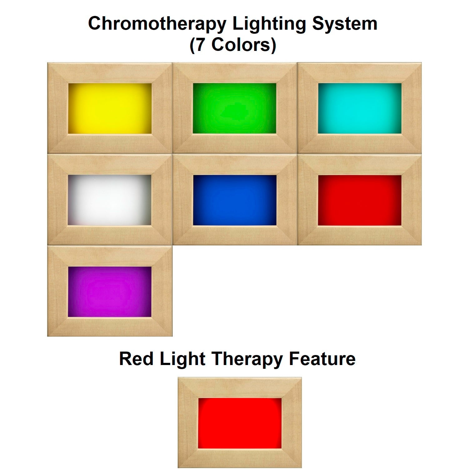 Chromotherapy and red light feature