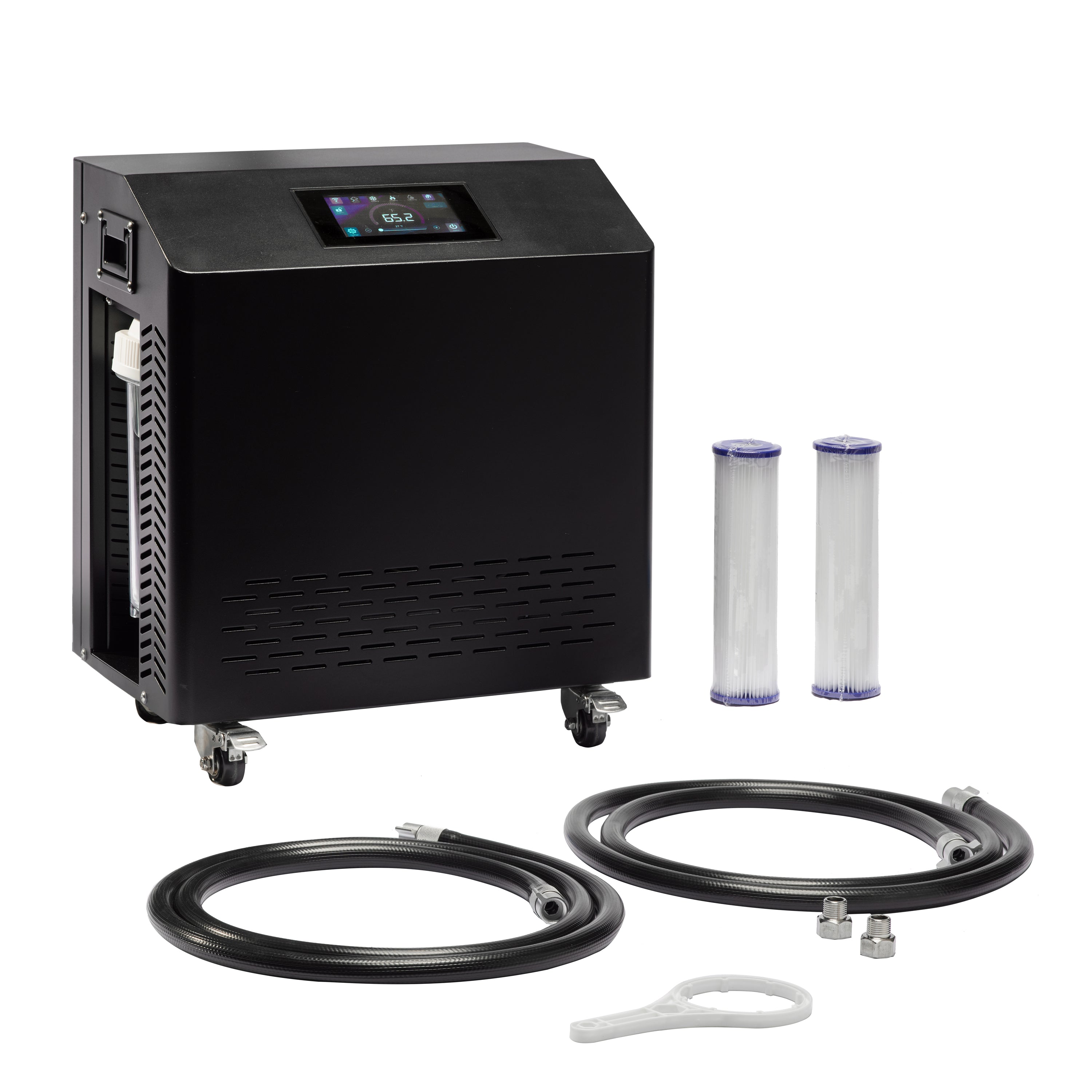 Dynamic Cold Therapy chiller in use with cold plunge