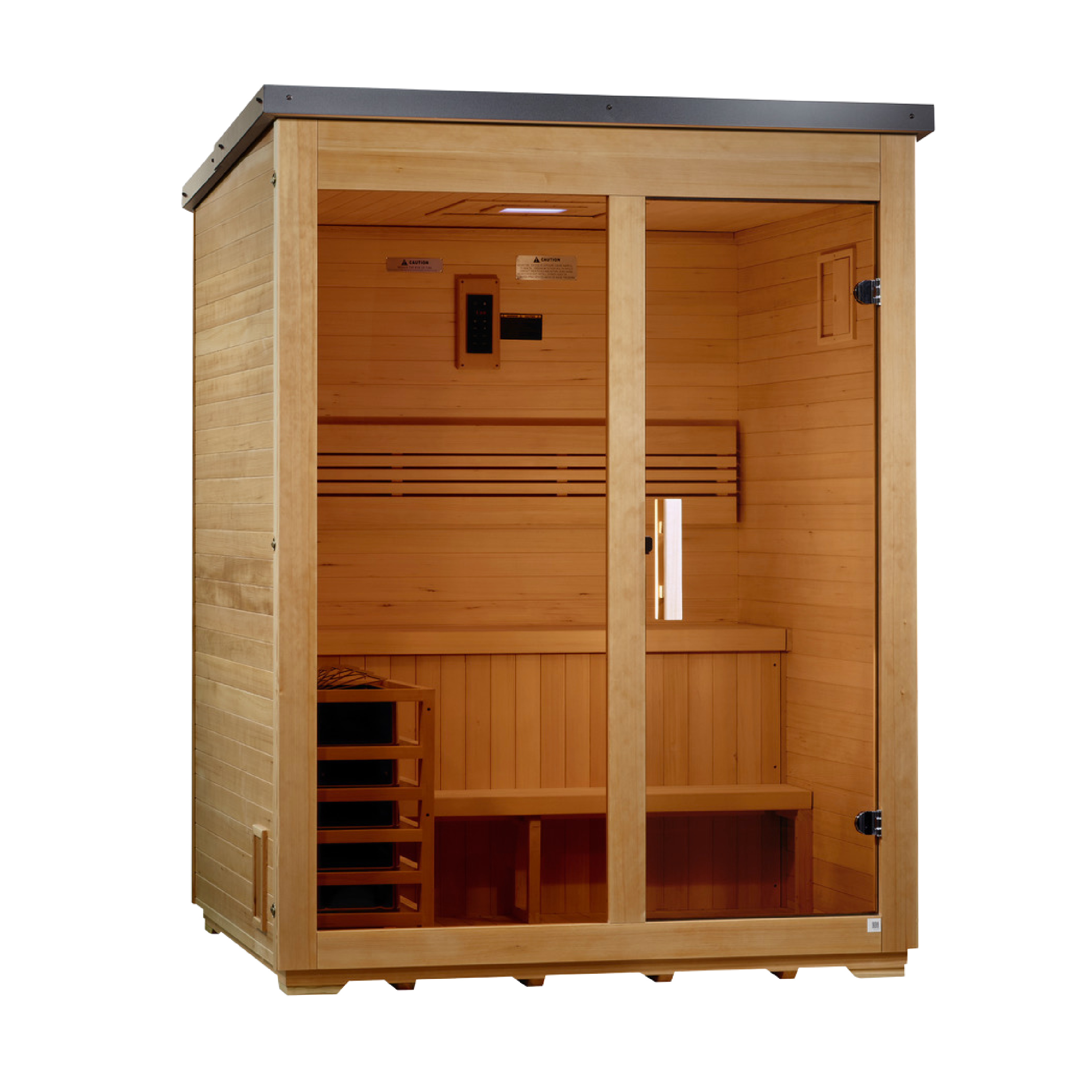 Golden Designs Arlberg 3 Person Flat Roof Outdoor Sauna GDI-8003-01