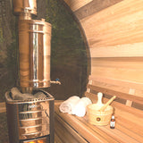 LeisureCraft Chimney — Out the Top with Water Tank