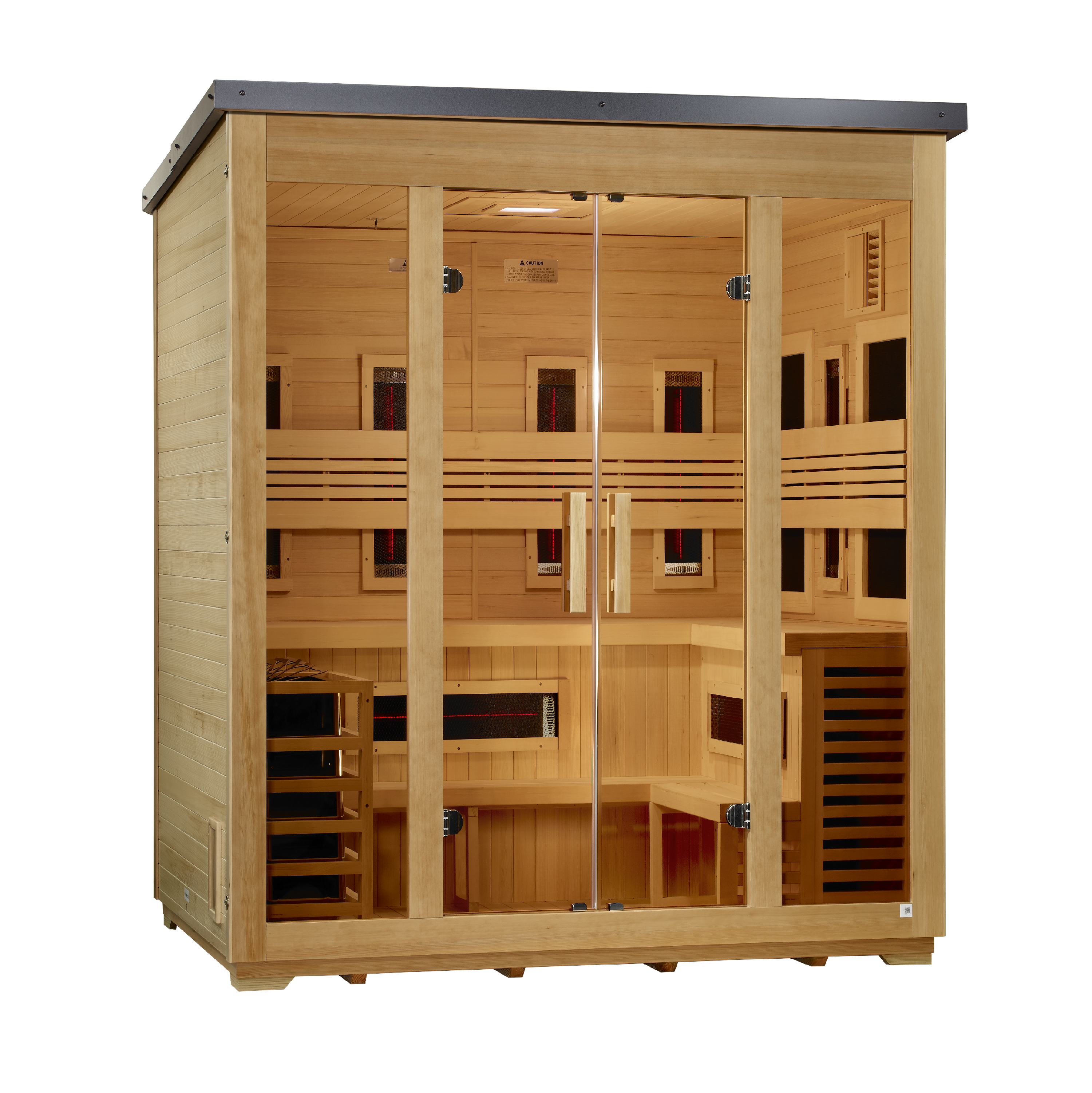 Golden Designs Gargellen 5 Person Hybrid Outdoor Sauna GDI-8025-01